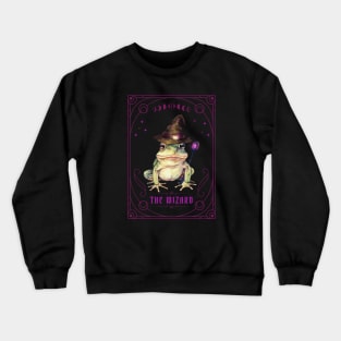 Whimsigoth Frog Tarot Card The Magician Dark Academia Crewneck Sweatshirt